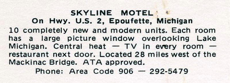 Skyline Motel - Vintage Postcard